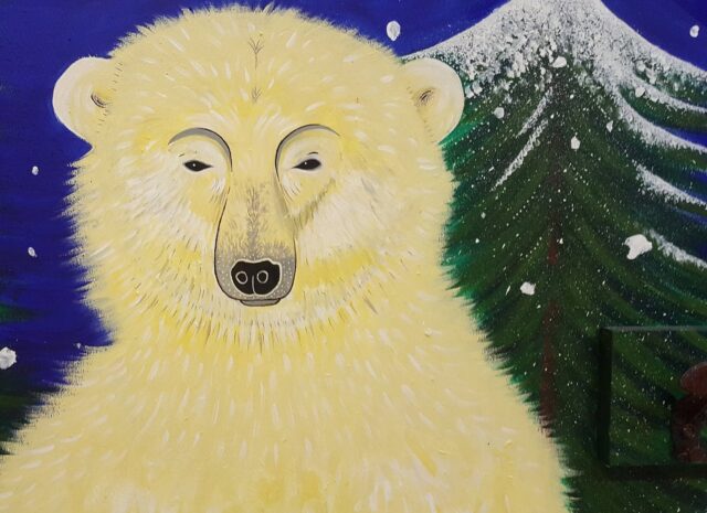 Carolina Turrio | Pittura murale "Ai Poli": Orso polare