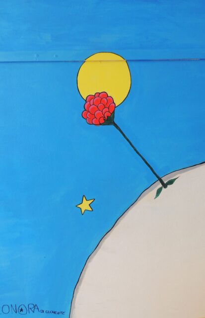 Carolina Turrio | Pittura murale Aula lettura "Principe": La mia rosa