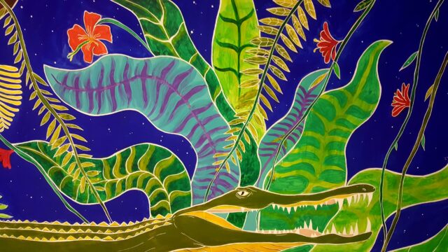 Carolina Turrio | Pittura murale "Foresta/Safari": Coccodrillo