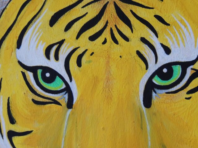 Carolina Turrio | Pittura murale "Foresta/Safari": Occhi di tigre